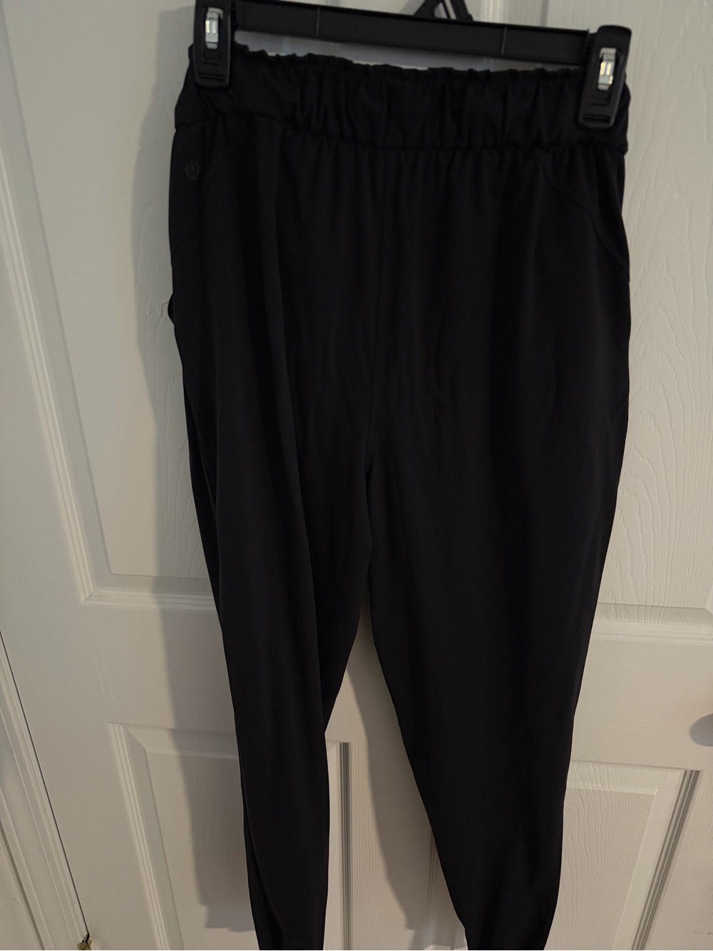lululemon athletica Black Elastic-Waist Track Joggers